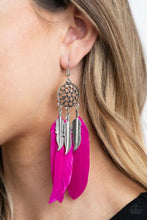 Load image into Gallery viewer, In Your Wildest Dream Catchers Pink Earrings