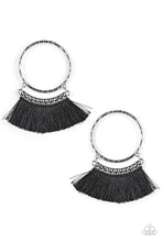 Load image into Gallery viewer, This is Sparta Black Tassel Earrings
