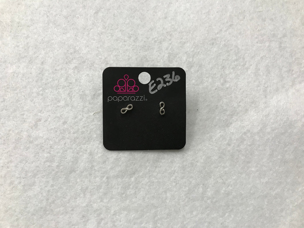 Starlet Shimmer Infinity Silver Post Earrings #236