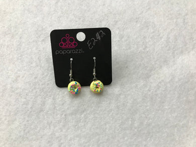 Starlet Shimmer Donut Yellow Earrings #242