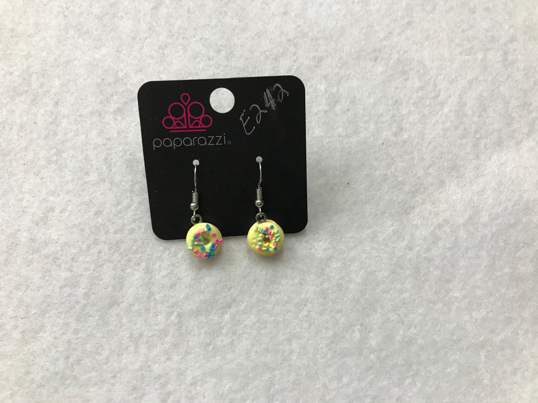 Starlet Shimmer Donut Yellow Earrings #242