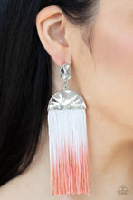 Load image into Gallery viewer, Rope Them In Orange Tassel Earrings