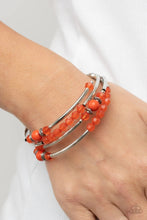 Load image into Gallery viewer, Whimsically Whirly Orange Coil Bracelet