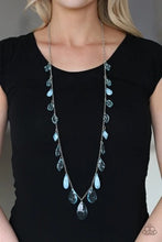 Load image into Gallery viewer, Glow and Steady Wins the Race Blue Necklace