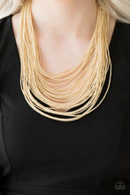 Load image into Gallery viewer, Streaming Starlight Gold Seed Bead Necklace