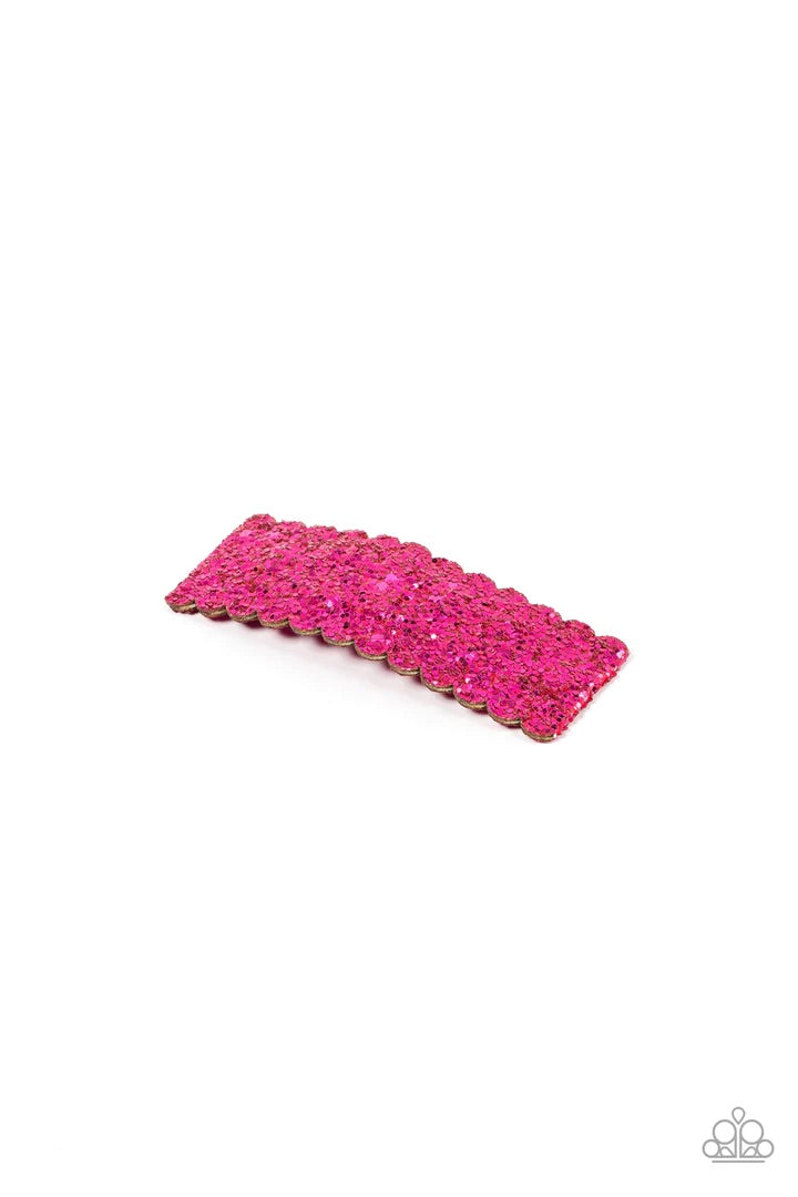 Shimmery Sequinista Pink Hair Clip