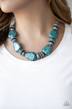 Load image into Gallery viewer, Prehistoric Fashionista Blue Necklace