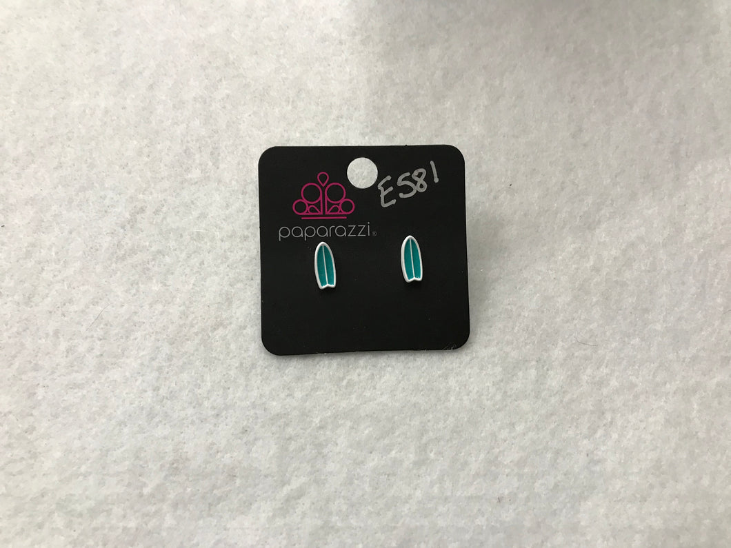 Starlet Shimmer Surfboard Post Earrings #581