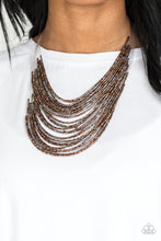 Load image into Gallery viewer, Catwalk Queen Multi-Copper/Silver Seed Bead Necklace