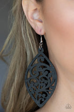 Load image into Gallery viewer, Coral Garden Black Wood Earrings
