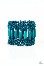 Load image into Gallery viewer, Barbados Beach Club Blue Wood Bracelet