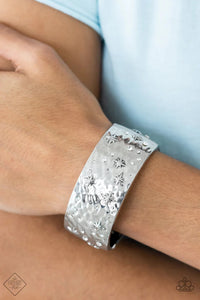 Across the Constellations White Hinged Bracelet
