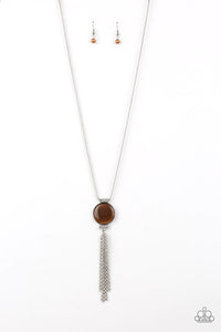 Happy as Can Beam Brown Necklace