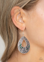 Load image into Gallery viewer, Bubble Bustle Green Earrings