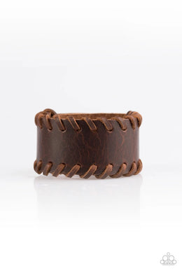Any Which Highway Brown Snap Urban Bracelet