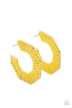 Load image into Gallery viewer, Fabulously Fiesta Yellow Hoops Earrings