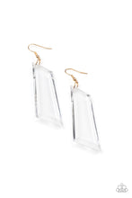 Load image into Gallery viewer, The Final Cut Gold Acrylic Earrings