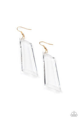 The Final Cut Gold Acrylic Earrings