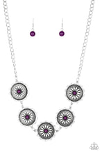 Load image into Gallery viewer, Me-dallions, Myself and I Purple Necklace