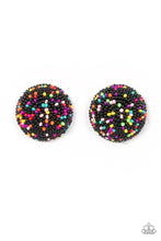 Load image into Gallery viewer, Kaleidoscope Sky Black Seedbead Post Earrings