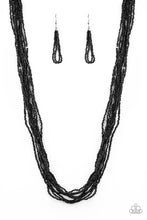 Load image into Gallery viewer, Congo Colada Black Seed Bead Necklace