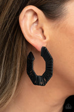 Load image into Gallery viewer, Fabulously Fiesta Black Hoop Earrings