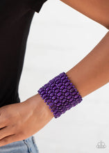Load image into Gallery viewer, Way Down in Kokomo Purple Wood Bracelet