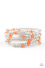 Load image into Gallery viewer, Colorful Charisma Orange Coil Bracelet