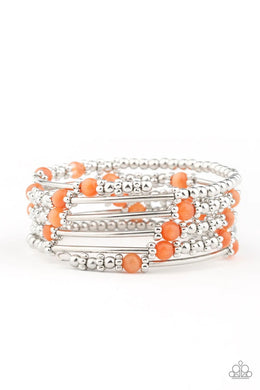 Colorful Charisma Orange Coil Bracelet