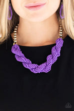 Load image into Gallery viewer, Savannah Surfin Purple Seed Bead Necklace