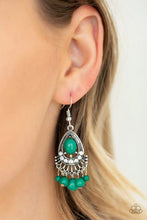 Load image into Gallery viewer, Floating On Heir Green Earrings