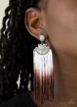 Load image into Gallery viewer, Dip It Up Brown Tassel Earrings