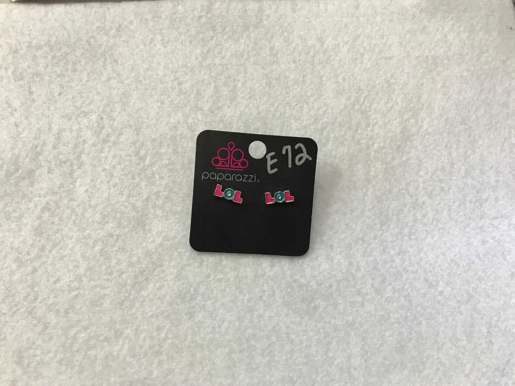 Starlet Shimmer LOL Post Pink/Blue Earrings #72