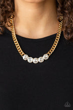 Load image into Gallery viewer, Rhinestone Renegade Gold Necklace