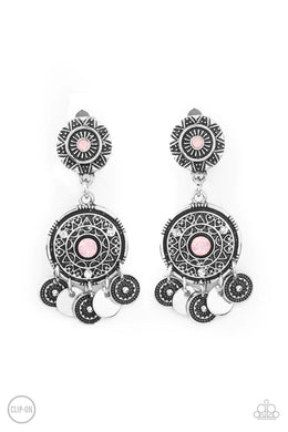 A Dreamcatcher Come True Pink Clip On Earrings