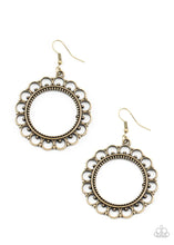 Load image into Gallery viewer, Sun Lounge Brass Earrings