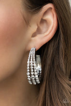 Load image into Gallery viewer, Cosmopolitan Cool White Hoop Earrings