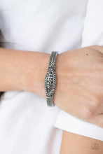 Load image into Gallery viewer, Locked in Luster Silver Hinged Bracelet