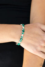 Load image into Gallery viewer, Bling Them to their Knees Green Hinged Bracelet