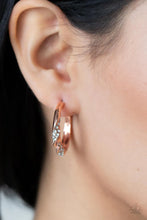 Load image into Gallery viewer, Subliminal Shimmer Copper Hoop Earrings