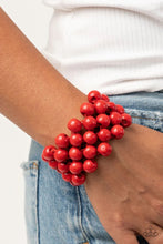 Load image into Gallery viewer, Tiki Tropicana Red Wood Bracelet