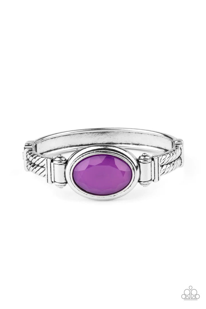 Color Coordinated Purple Hinged Bracelet