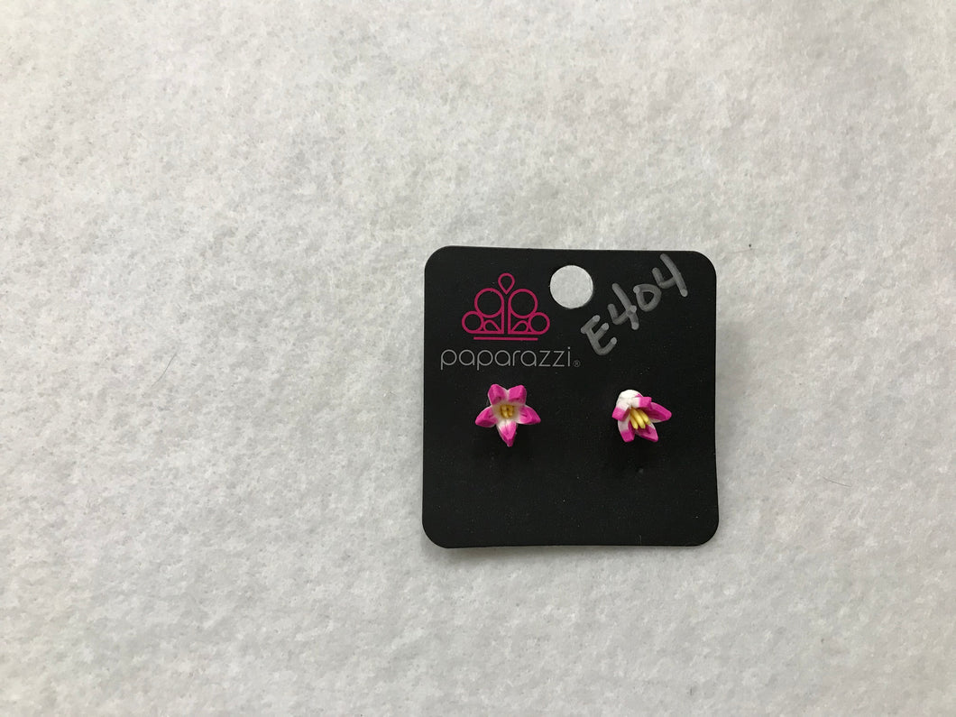 Starlet Shimmer Flower Hot Pink Earrings #404