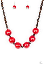 Load image into Gallery viewer, Oh My Miami Red Wood Necklace