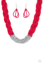 Load image into Gallery viewer, Brazilian Brilliance Red Seed Bead Necklace