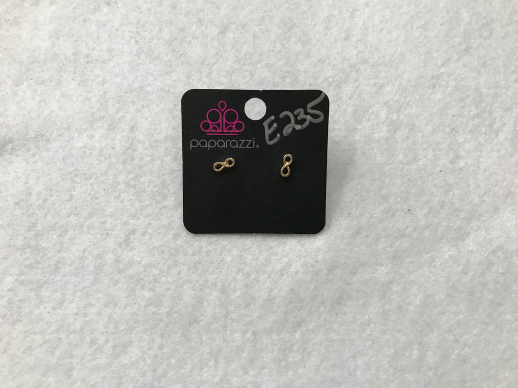 Starlet Shimmer Infinity Gold Post Earrings #235