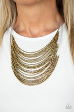 Load image into Gallery viewer, Catwalk Queen Brass Seed Bead Necklace