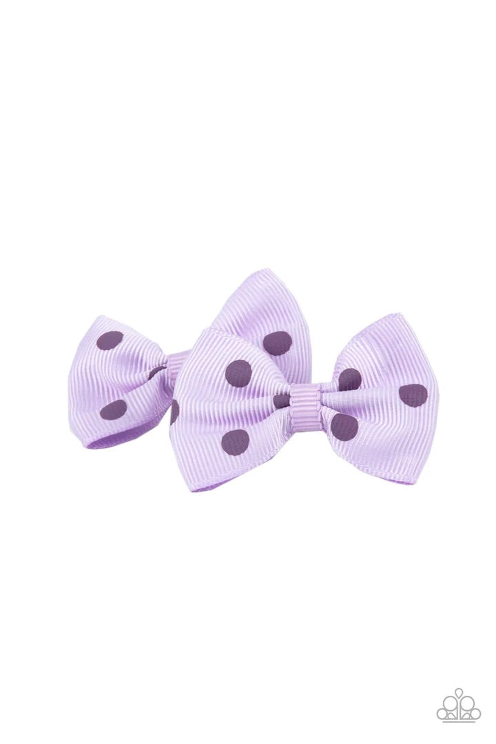 Polka Dot Drama Purple Hair Clip