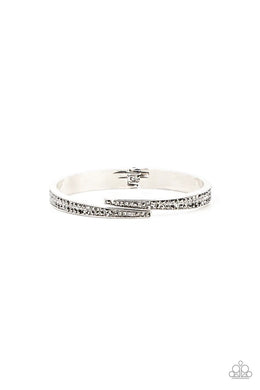 Deco Drama Silver Hinged Bracelet