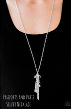 Load image into Gallery viewer, Passports and Paris Silver Necklace